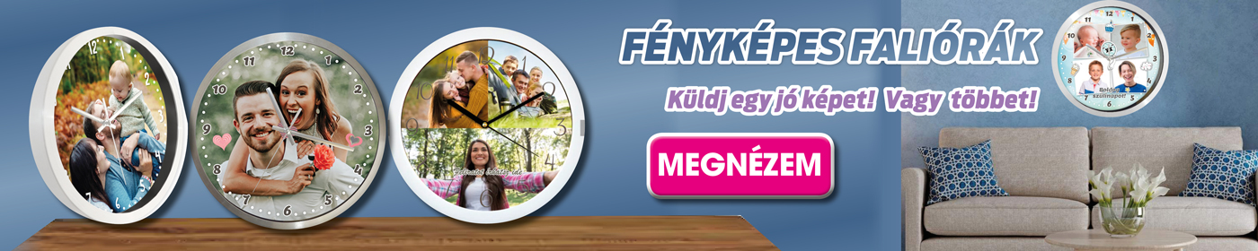 fényképes faliórák