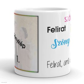 Fényképes bögre, fényképpel és szöveggel