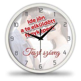 Szerelmeseknek fényképes falióra