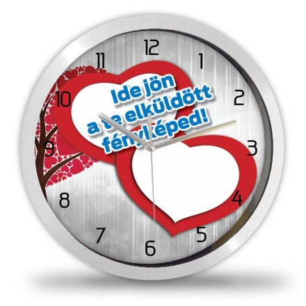 Valentin napi fényképes falióra