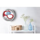 Valentin napi fényképes falióra