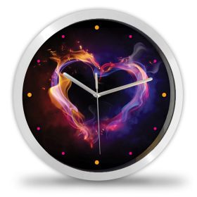 Lángoló szív falióra