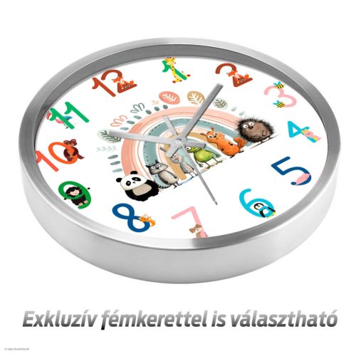 Gyerek falióra – Szivárvány & állatfigurás számok