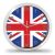 Brit zászlós falióra Union Jack mintával és egyedi England felirattal