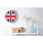 Brit zászlós falióra Union Jack mintával és egyedi England felirattal