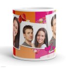 Családi bögre, 3 fényképes