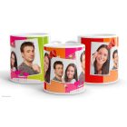 Családi bögre, 3 fényképes