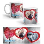 Szerelmes fényképes bögre