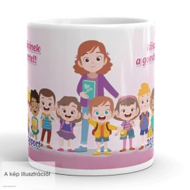 Óvó néninek, dadusnak, gyerekekkel ballagási bögre