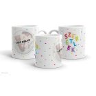 Szívecskés fényképes bögre