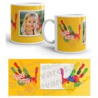 Fényképes bögre, gyerek mancs 2