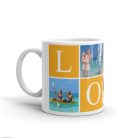 LOVE fényképes bögre, 4 fényképes