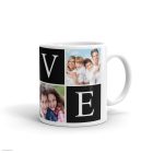 LOVE fényképes bögre, 4 fényképes