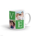 LOVE fényképes bögre, 4 fényképes