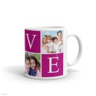 LOVE fényképes bögre, 4 fényképes