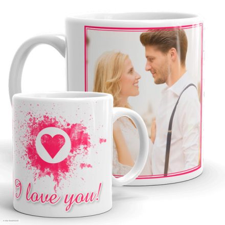 Szerelmes bögre, fényképes