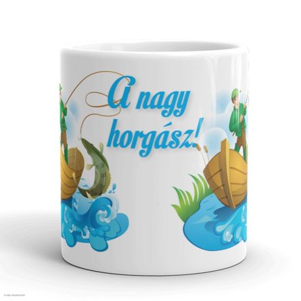 Horgászos bögre