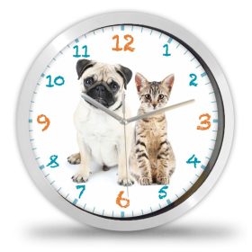 Kutya és cica falióra – klasszikus