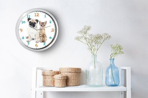 Kutya és cica falióra – klasszikus