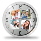 Négy Fényképes falióra - Silver