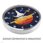 Vagány világűr falióra felszálló űrsiklóval és színes bolygókkal