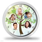 Családfa falióra, zöldeskék