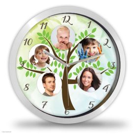 Családfa falióra, zöldeskék