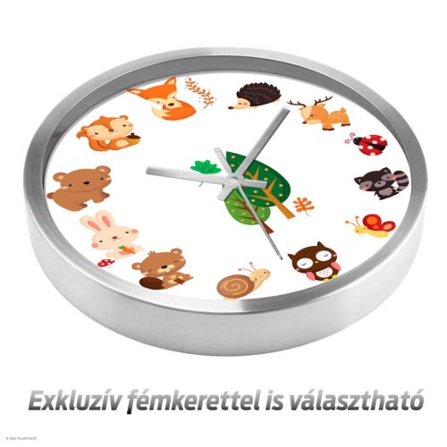 Erdei állatos  falióra - natur