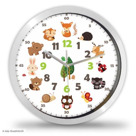 Erdei állatos falióra