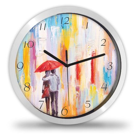 Séta az esőben falióra