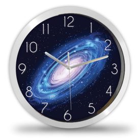  Látványos világűr falióra örvénylő spirális galaxissal és ragyogó csillagokkal