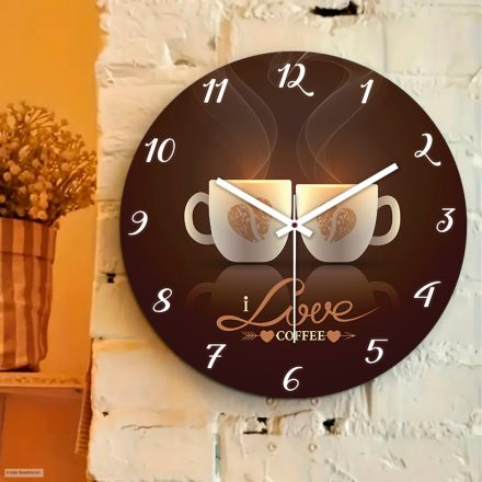 Kávés falióra – retro