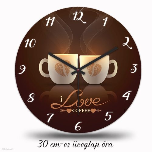 Kávés falióra – retro