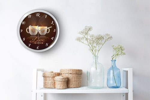 Kávés falióra – retro