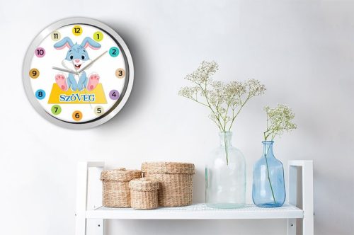 Nyuszis falióra – fekete-fehér