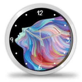 Színes arc modern falióra