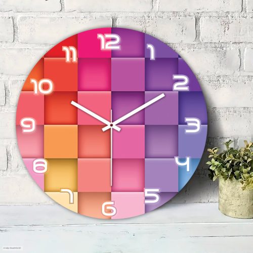 Színes kockák modern falióra