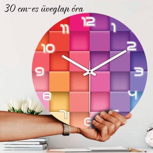 Színes kockák modern falióra