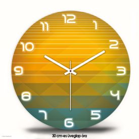 Színes modern falióra – fekete-fehér