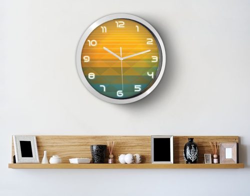 Színes modern falióra – fekete-fehér