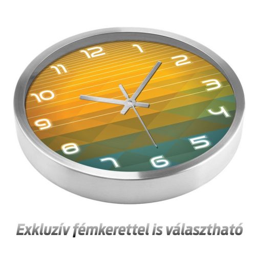 Színes modern falióra – fekete-fehér