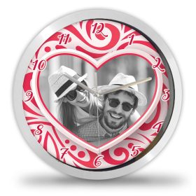 Szív alakú saját fényképes falióra Szív alakú saját fényképes falióra