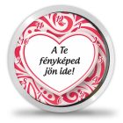 Szív alakú saját fényképes falióra
