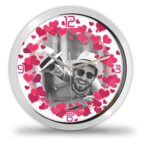 Piros szívek saját képes falióra Piros szívek saját képes falióra