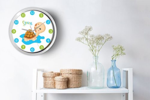 Teknősös falióra – akvarell