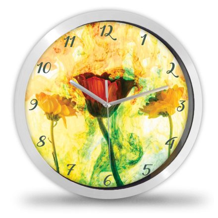 Virágfestmény falióra