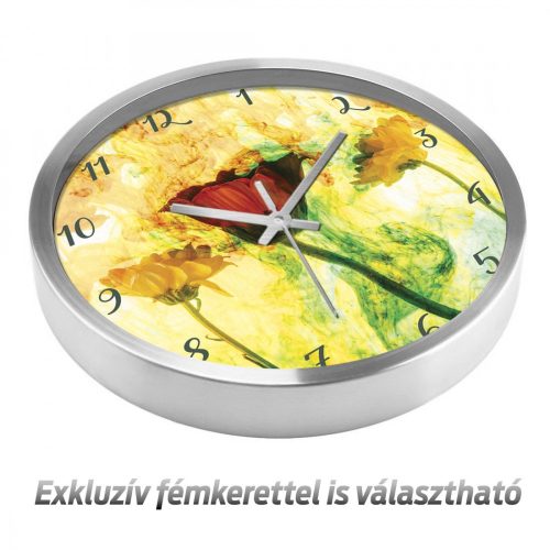 Virágfestmény falióra