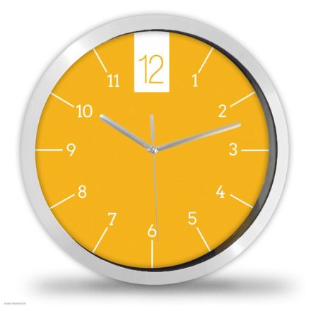 Sárga falióra – letisztult modern stílus