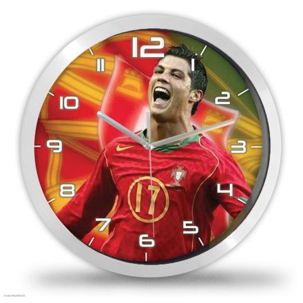 Cristiano Ronaldo falióra piros portugál mezben gólöröm közben sportos gyerekszobába