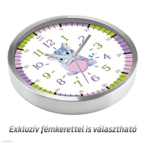 Tanuló falióra cicás